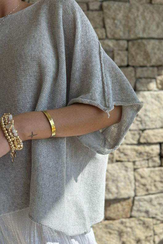 Conrad Box Cotton Knit Pearl